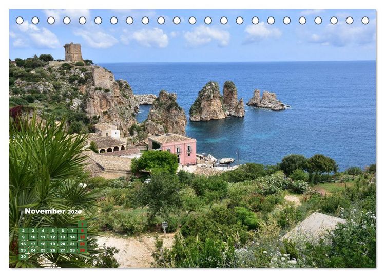 Produktbild: Sizilien &ndash; von Cefal&ugrave; bis Trapani (Tischkalender 2026 DIN A5 quer), CALVENDO Monatskalender
