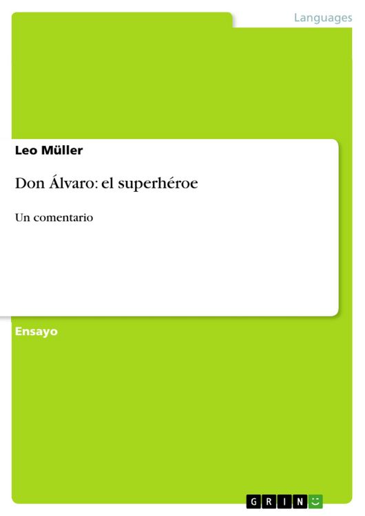 Produktbild: Don &Aacute;lvaro: el superh&eacute;roe