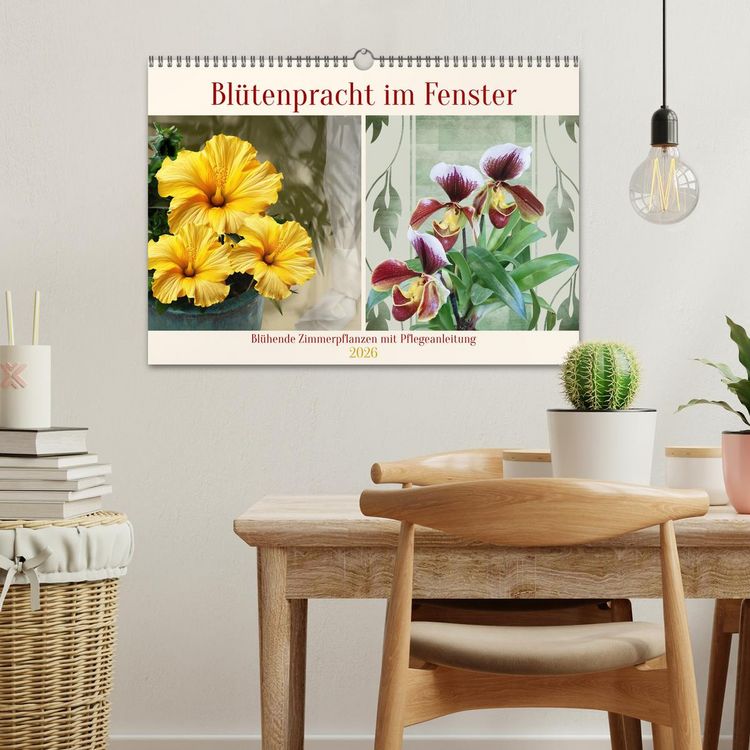 Produktbild: Bl&uuml;tenpracht am Fenster (Wandkalender 2026 DIN A3 quer), CALVENDO Monatskalender