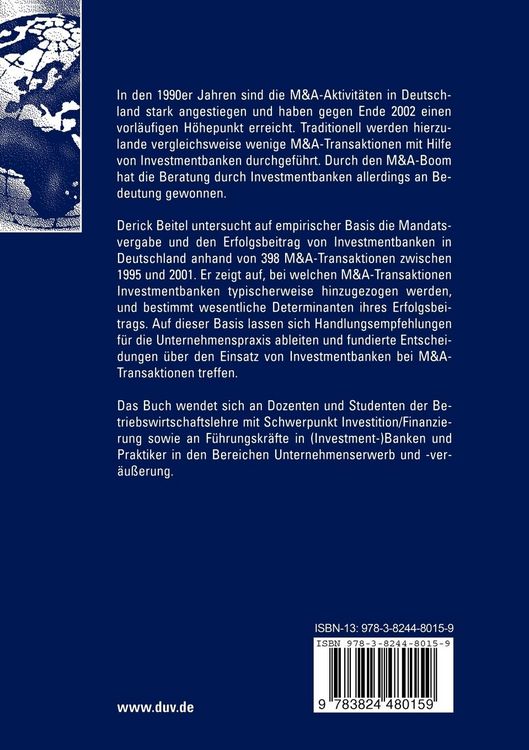 Produktbild: Investmentbanken in M&A-Transaktionen