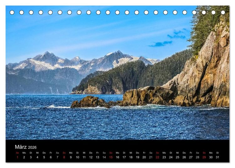 Produktbild: Alaska 2026 Wildes Land am Ende der Welt (Tischkalender 2026 DIN A5 quer), CALVENDO Monatskalender