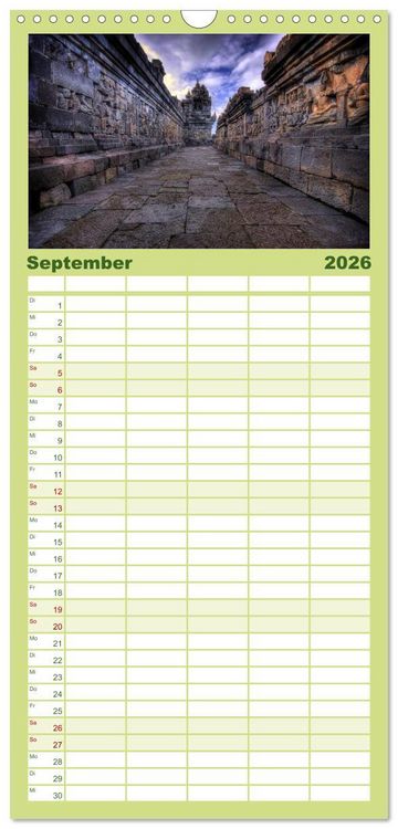 Produktbild: Familienplaner 2026 - Kambodscha &bull; Angkor Wat mit 5 Spalten (Wandkalender, 21 x 45 cm) CALVENDO