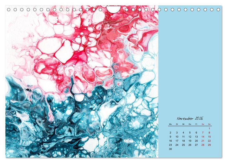 Produktbild: Farbfantasien - Pouring (Wandkalender 2026 DIN A4 quer), CALVENDO Monatskalender