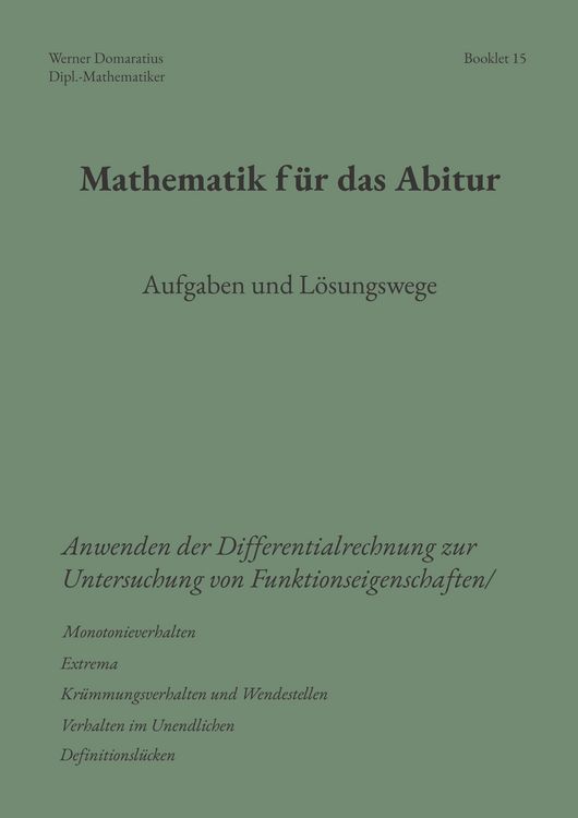 Produktbild: Mathematik f&uuml;r das Abitur