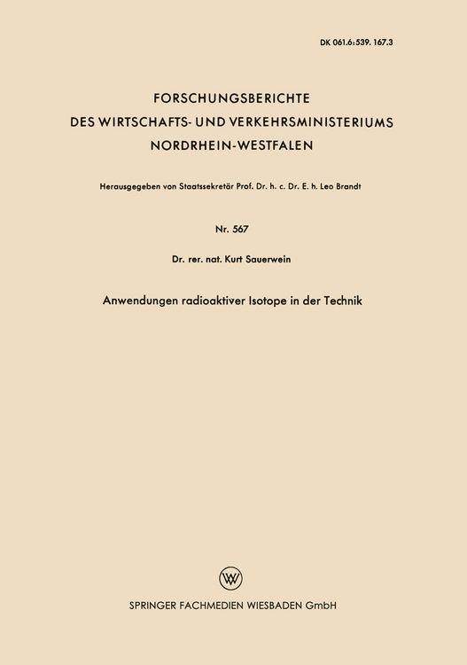 Produktbild: Anwendungen radioaktiver Isotope in der Technik