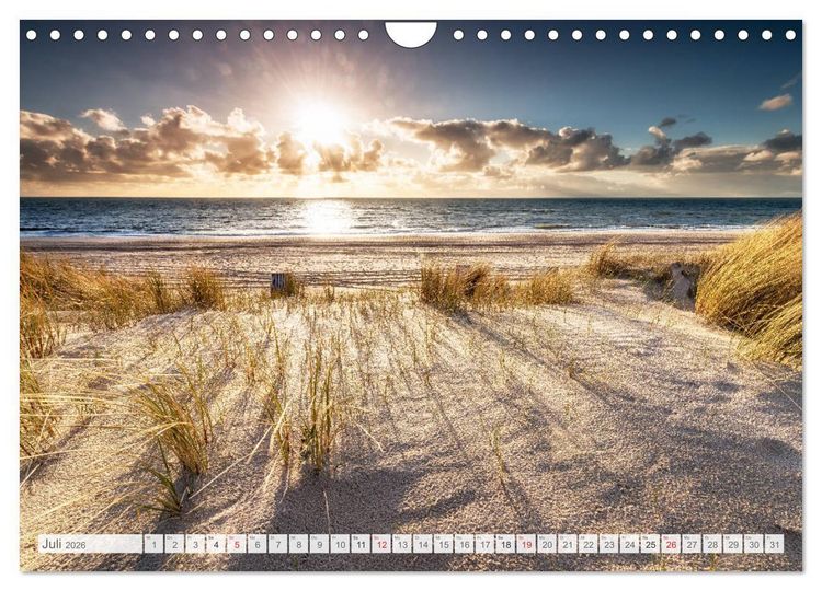 Produktbild: Nordseeperle Sylt (Wandkalender 2026 DIN A4 quer), CALVENDO Monatskalender