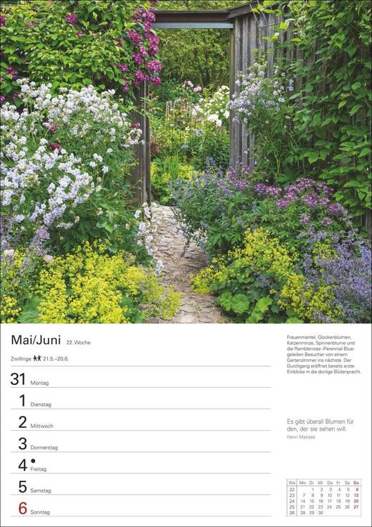 Produktbild: Gartenparadiese Wochenplaner 2027 - 53 faszinierende Fotografien