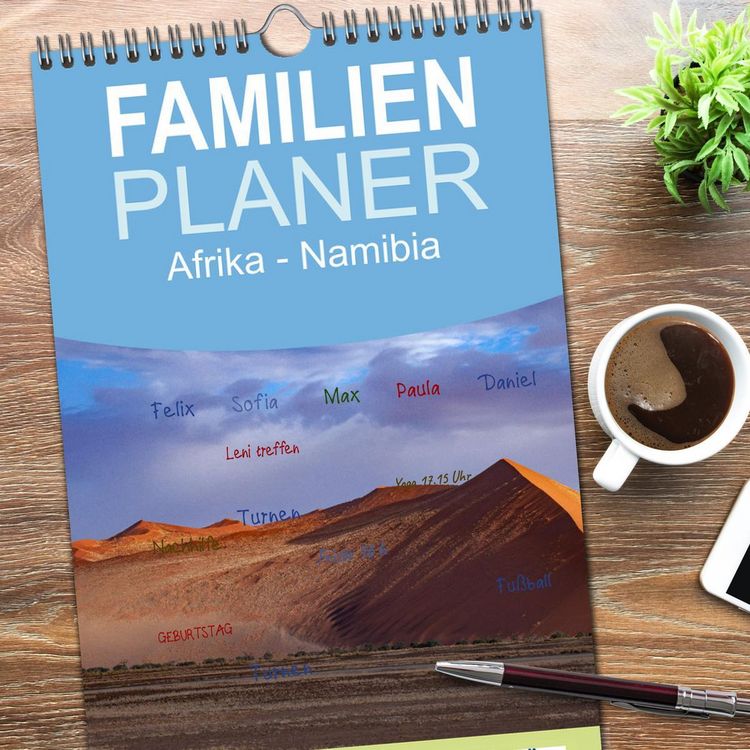 Produktbild: Familienplaner 2026 - Afrika - Namibia mit 5 Spalten (Wandkalender, 21 x 45 cm) CALVENDO