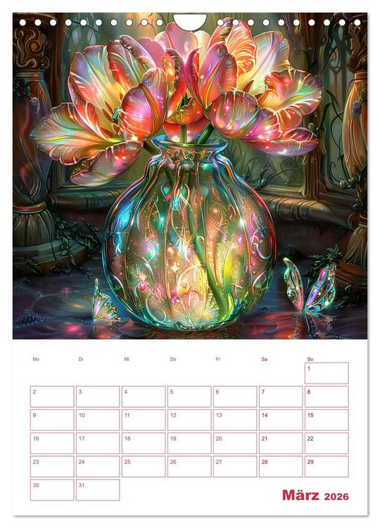 Produktbild: Blumenglanz (Wandkalender 2026 DIN A4 hoch), CALVENDO Monatskalender