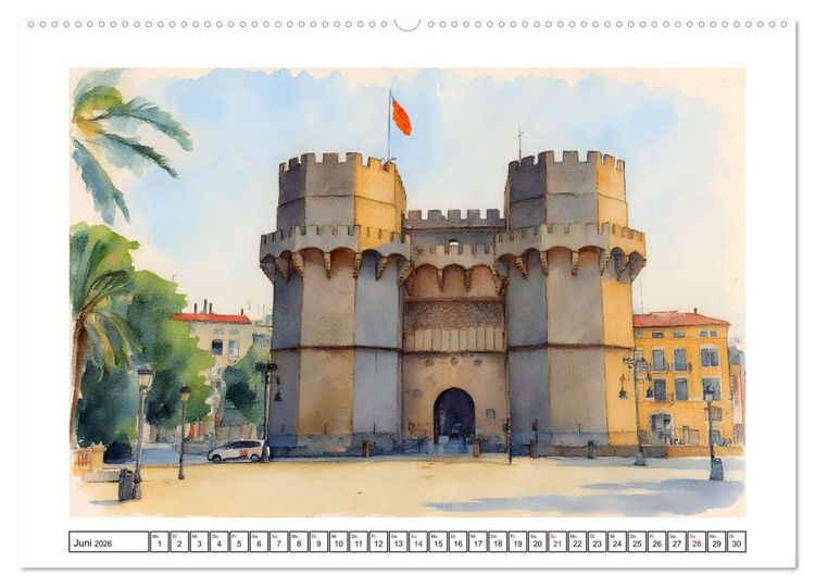 Produktbild: Urlaubsparadies Spanien (Wandkalender 2026 DIN A2 quer), CALVENDO Monatskalender