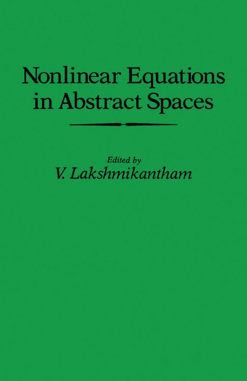 Produktbild: Nonlinear Equations in Abstract Spaces