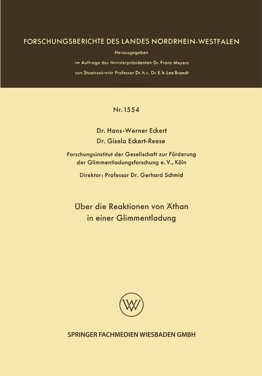 Produktbild: &Uuml;ber die Reaktionen von &Auml;than in einer Glimmentladung