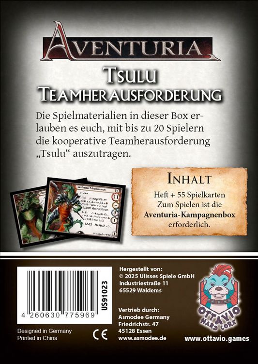 Produktbild: Ottavio - Aventuria - Teamherausforderung Tsulu