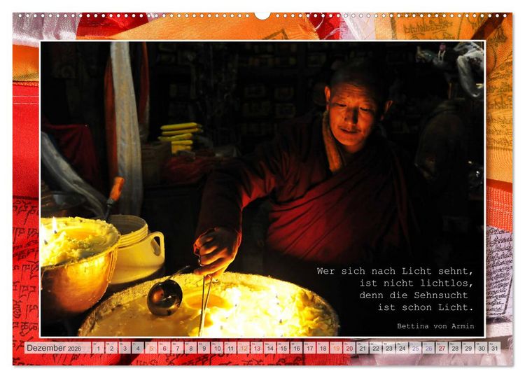 Produktbild: Farben Tibets (Wandkalender 2026 DIN A2 quer), CALVENDO Monatskalender