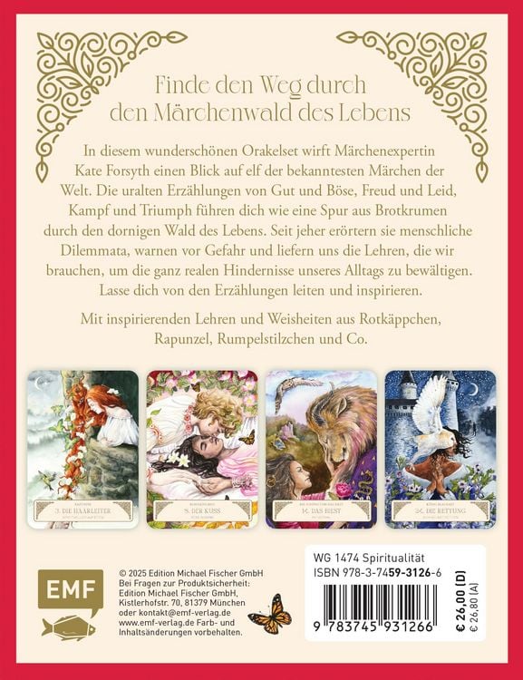 Produktbild: Orakel-Kartenset: M&auml;rchenorakel | Inspirierende Lehren und Weisheiten aus Rotk&auml;ppchen, Rapunzel, Rumpelstilzchen und Co.
