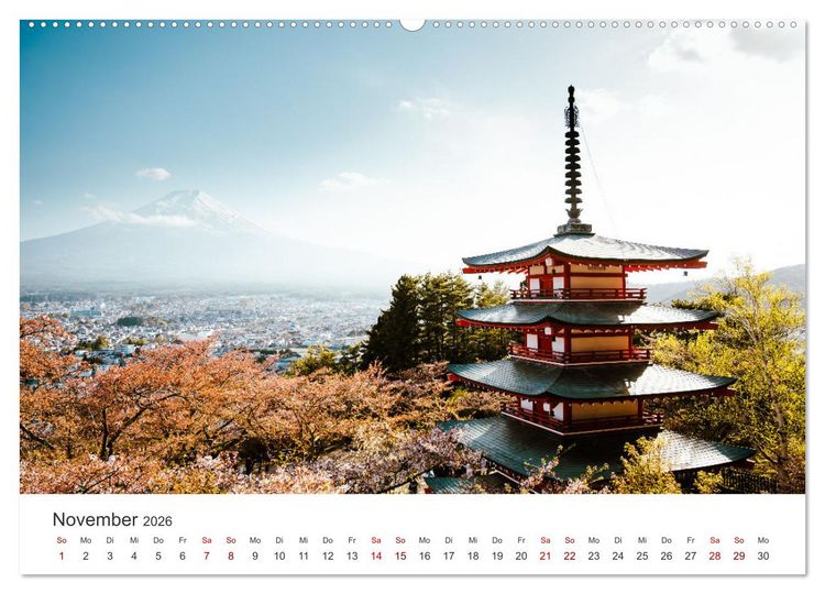 Produktbild: Japan - Zwischen Tempeln und Neonlicht (hochwertiger Premium Wandkalender 2026 DIN A2 quer), Kunstdruck in Hochglanz