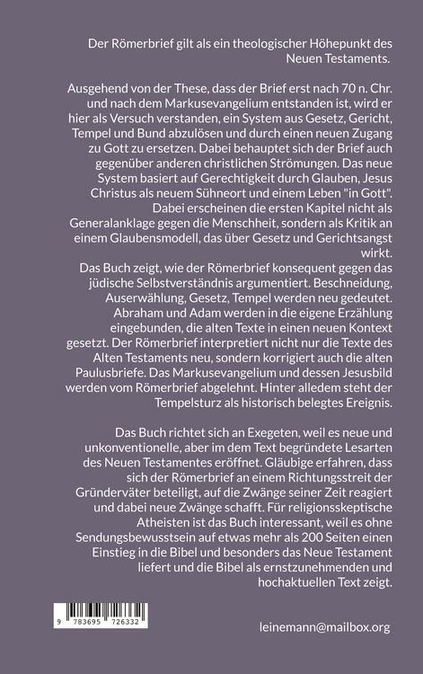 Produktbild: Der R&ouml;merbrief. Und wenn all diese Dinge vollendet sind.