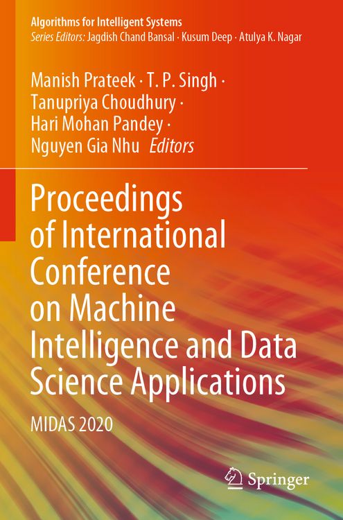 Produktbild: Proceedings of International Conference on Machine Intelligence and Data Science Applications