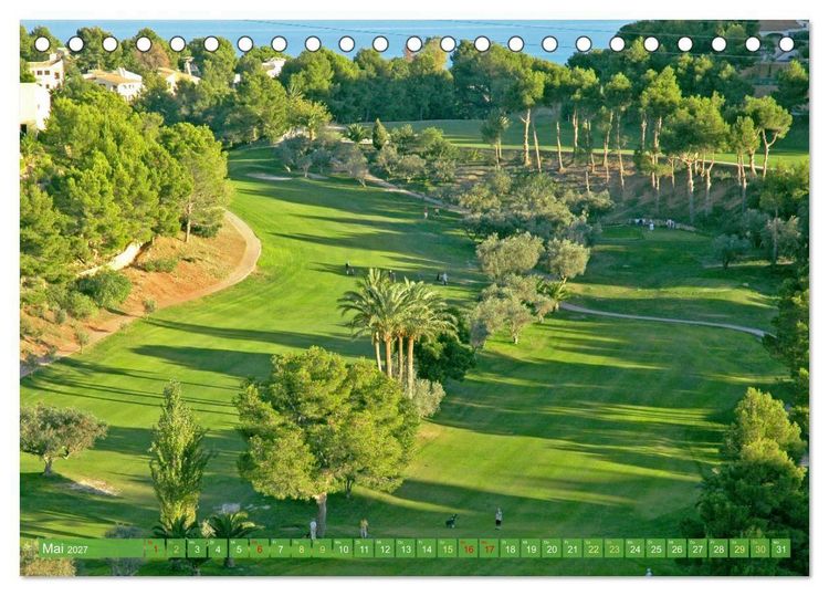 Produktbild: Golfparadiese der Welt (Tischkalender 2027 DIN A5 quer), CALVENDO Monatskalender