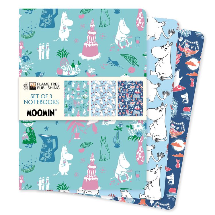 Produktbild: Dreier Set DIN-A5-Format-Notizb&uuml;cher: Mumin Klassik