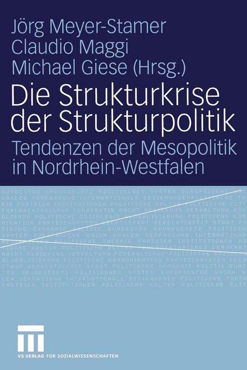 Produktbild: Die Strukturkrise der Strukturpolitik