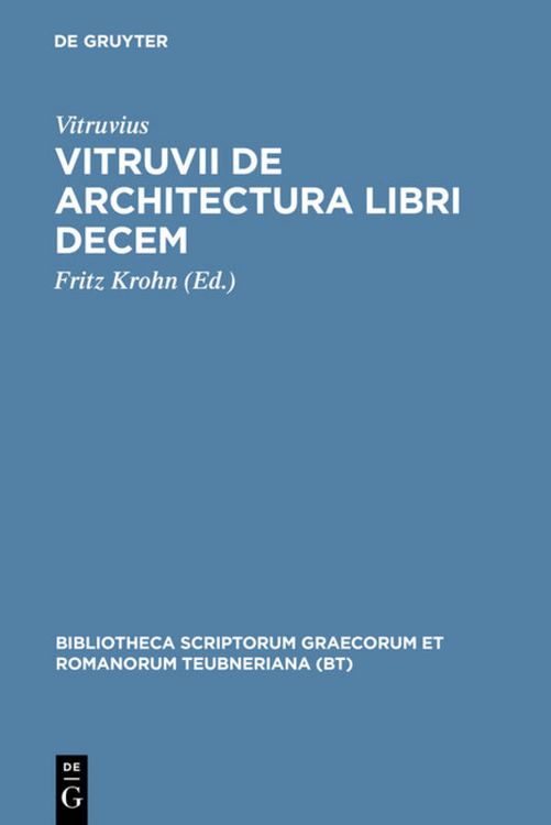Produktbild: Vitruvii de architectura libri decem