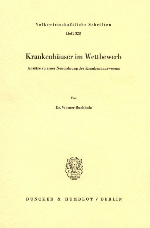 Produktbild: Krankenh&auml;user im Wettbewerb.