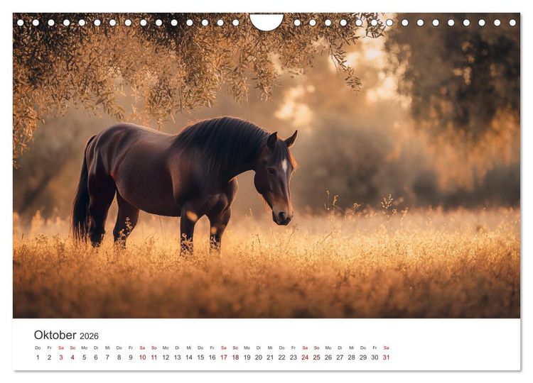 Produktbild: Im Wind der Freiheit - Ein Jahr voller Pferde (Wandkalender 2026 DIN A4 quer), CALVENDO Monatskalender