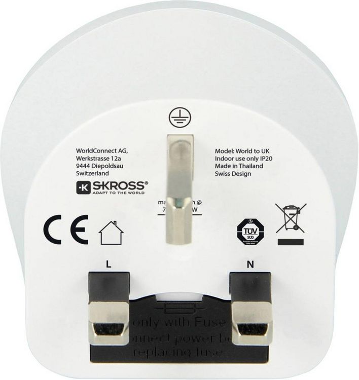 Produktbild: Skross 1.500225-E Reiseadapter CA W to UK (BS)