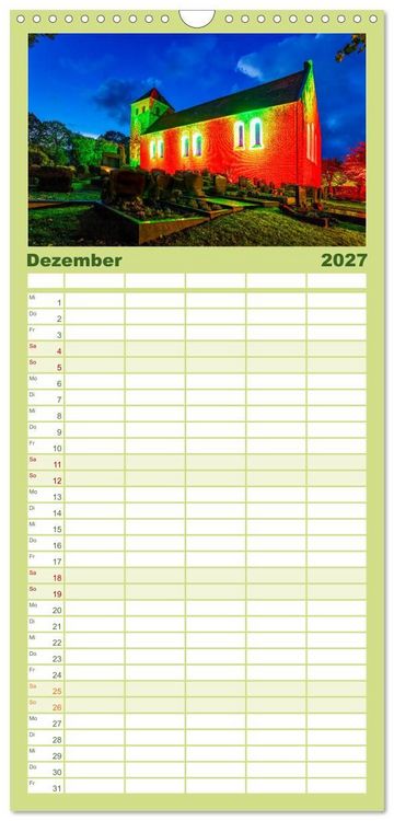 Produktbild: Familienplaner 2027 - Tour de Ostfriesland mit 5 Spalten (Wandkalender, 21 x 45 cm) CALVENDO