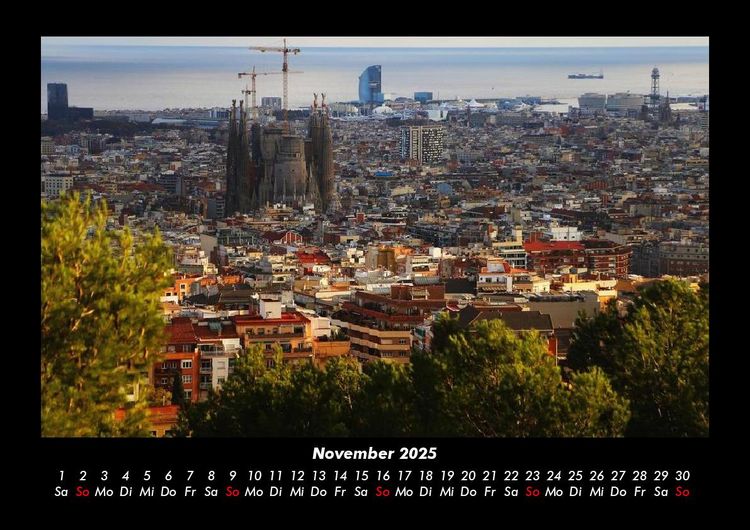 Produktbild: Barcelona 2025 Fotokalender DIN A3