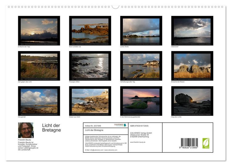 Produktbild: Licht der Bretagne (hochwertiger Premium Wandkalender 2026 DIN A2 quer), Kunstdruck in Hochglanz