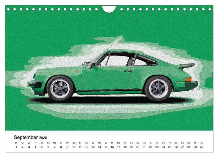 Produktbild: Car Art Edition Sportwagenlegenden (Wandkalender 2026 DIN A4 quer), CALVENDO Monatskalender
