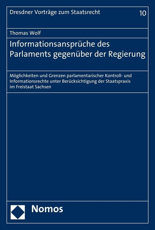 Produktbild: Informationsanspr&uuml;che des Parlaments gegen&uuml;ber der Regierung