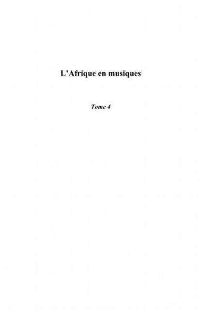 Produktbild: L'Afrique en musiques (Tome 4)