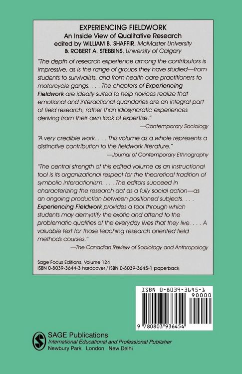 Produktbild: Experiencing Fieldwork