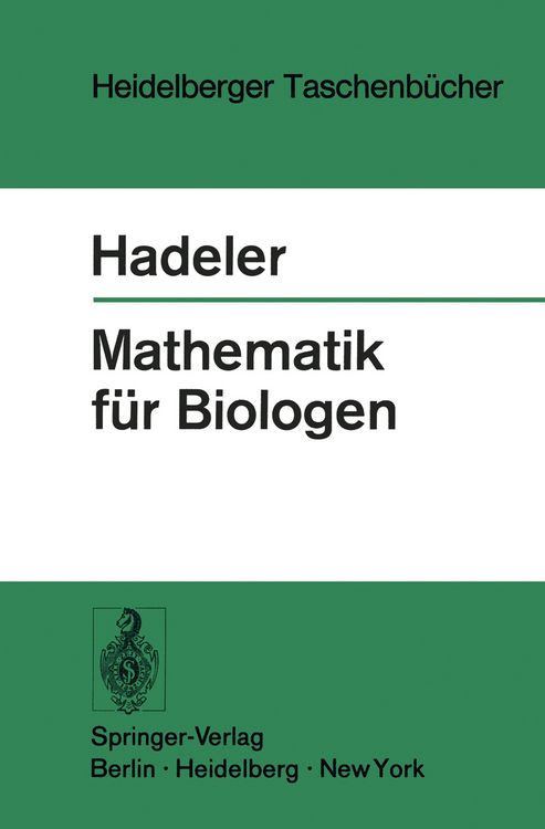 Produktbild: Mathematik f&uuml;r Biologen