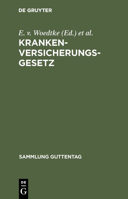 Produktbild: Krankenversicherungsgesetz