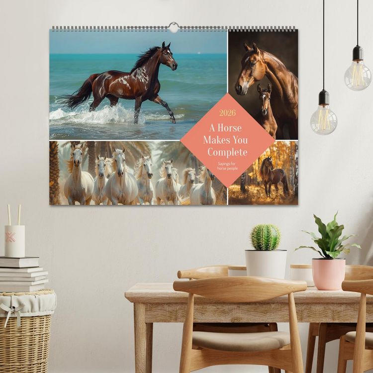 Produktbild: A Horse Makes You Complete (Wall Calendar 2026 DIN A2 landscape), CALVENDO 12 Month Wall Calendar
