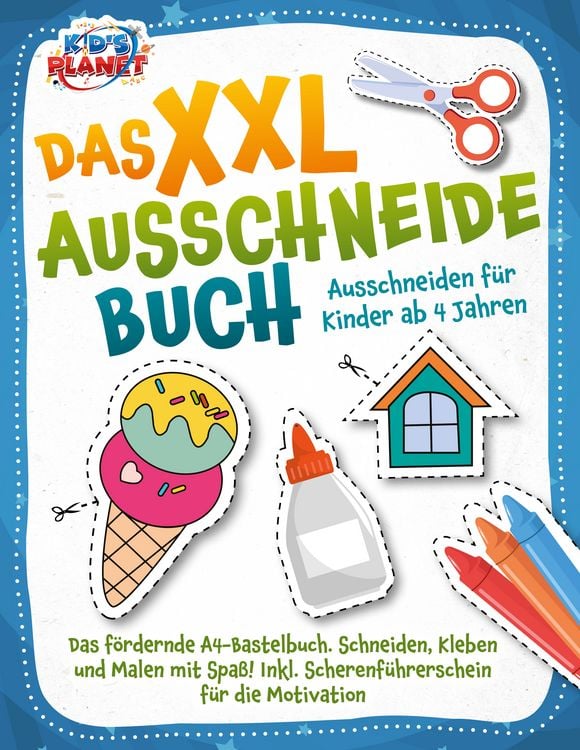 Produktbild: Das XXL-Ausschneidebuch - Ausschneiden f&uuml;r Kinder ab 4 Jahren: Das f&ouml;rdernde A4-