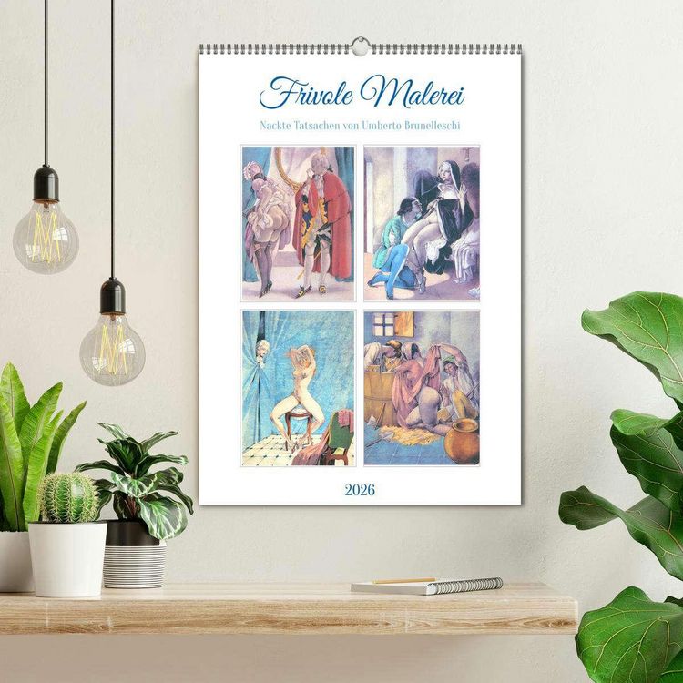 Produktbild: Frivole Malerei 2026. Nackte Tatsachen von Umberto Brunelleschi (Wandkalender 2026 DIN A2 hoch), CALVENDO Monatskalender