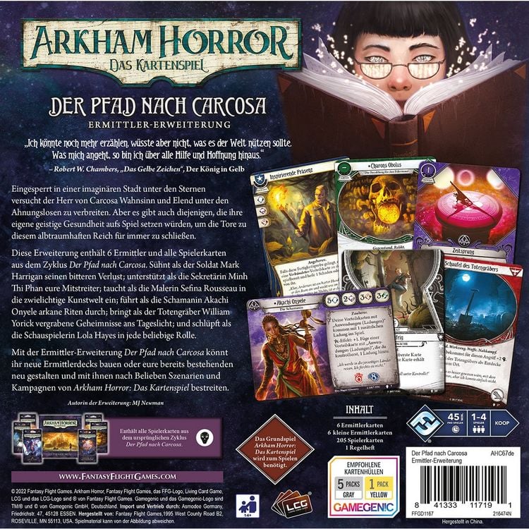 Produktbild: Arkham Horror Das Kartenspiel - Der Pfad nach Carcosa (Ermittler) (Spiel)