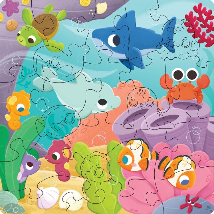 Produktbild: Kinderpuzzle 22 Teile - Farbenspiel der Meere