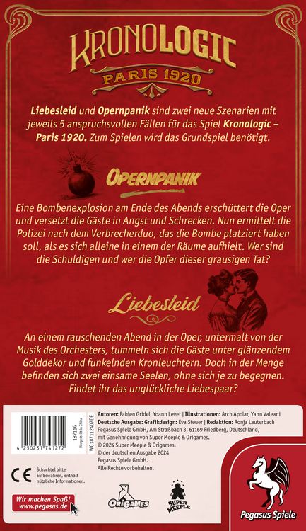 Produktbild: Kronologic - Paris 1920: Liebesleid & Opernpanik [Erweiterung]