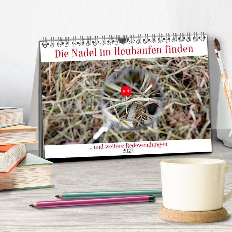 Produktbild: Die Nadel im Heuhaufen finden (Tischkalender 2027 DIN A5 quer), CALVENDO Monatskalender