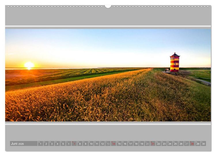 Produktbild: Der Pilsumer Leuchtturm (Wandkalender 2026 DIN A2 quer), CALVENDO Monatskalender