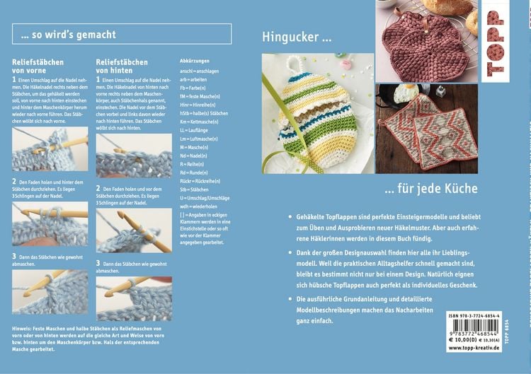 Produktbild: Dekorative Topflappen h&auml;keln (kreativ.kompakt.)