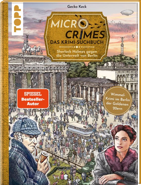 Produktbild: Micro Crimes. Das Krimi-Suchbuch. Sherlock Holmes gegen die Unterwelt Berlins. Finde die Ganoven im Gewimmel der Goldenen 20er