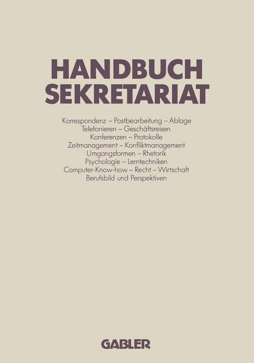 Produktbild: Handbuch Sekretariat