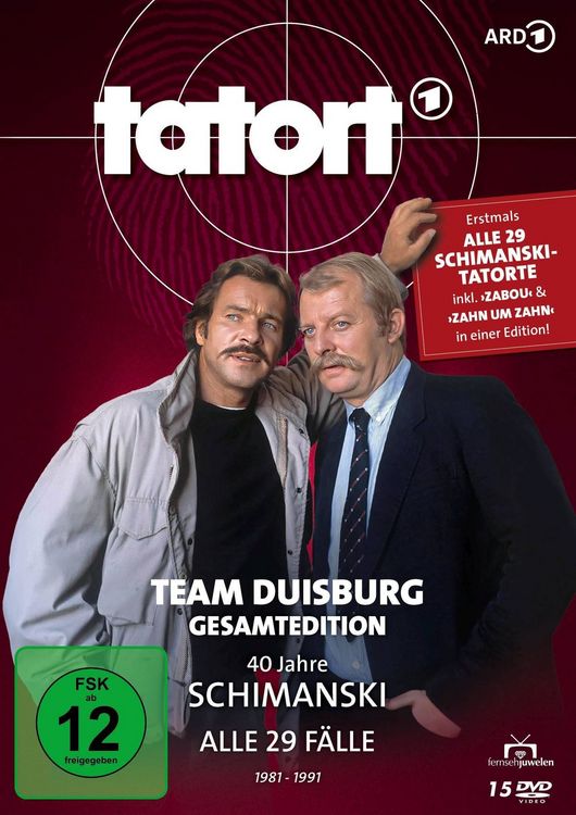 Produktbild: Tatort Duisburg - 40 Jahre Schimanski - Gesamtedition: Alle 29 Folgen inkl. "Zahn um Zahn" und "Zabou" (Fernsehjuwelen) [15 DVDs]